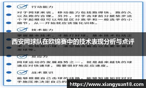 西安网球队在欧锦赛中的技术表现分析与点评